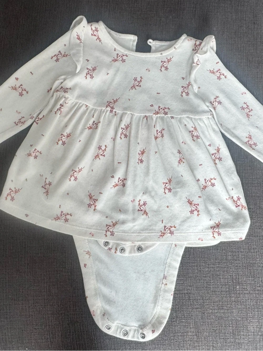 BabyGap Floral Infant Long-Sleeve Flower Dress Size 12-18 months
